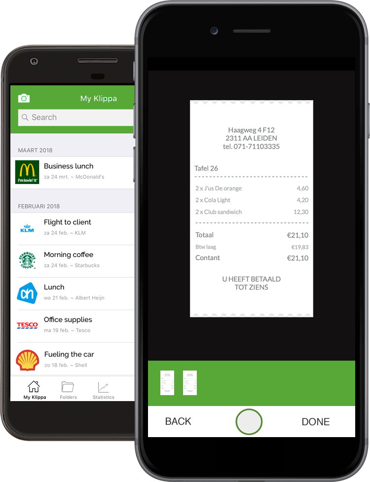 Receipt scanner digital receipts app klippa
