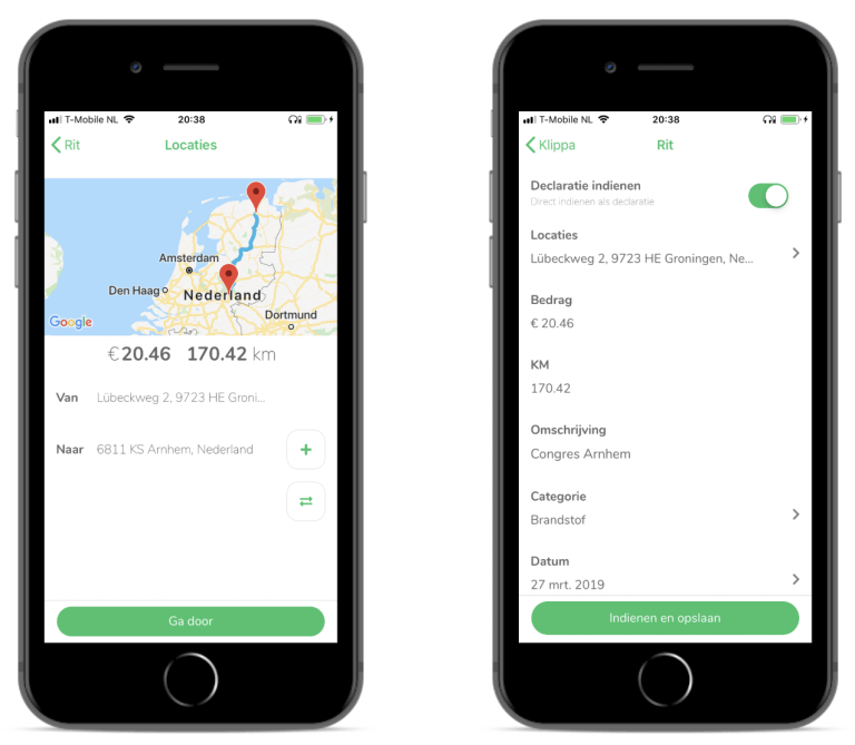 Kilometerregistratie app
