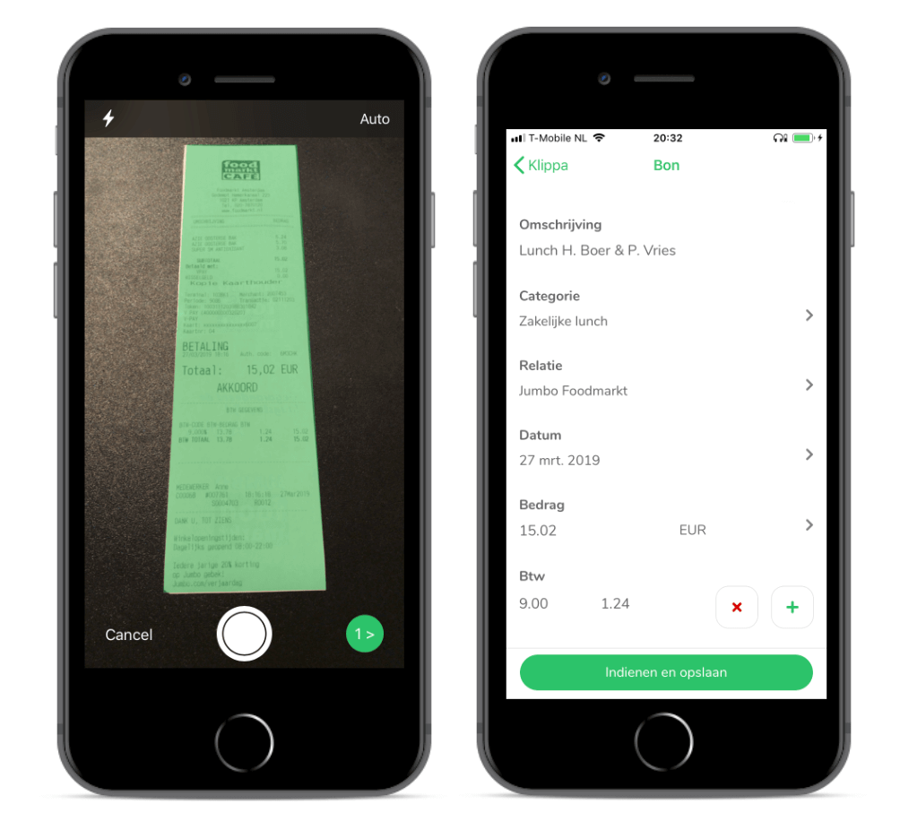 Gebruiksvriendelijke declaratie app