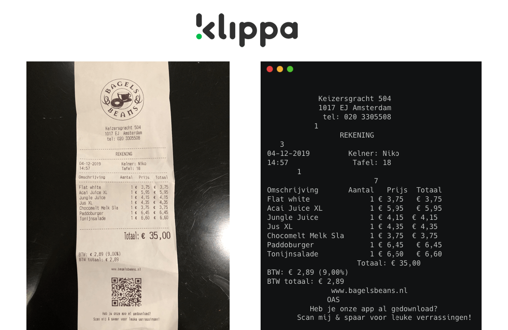 Ticket de caisse reconnaissance de texte