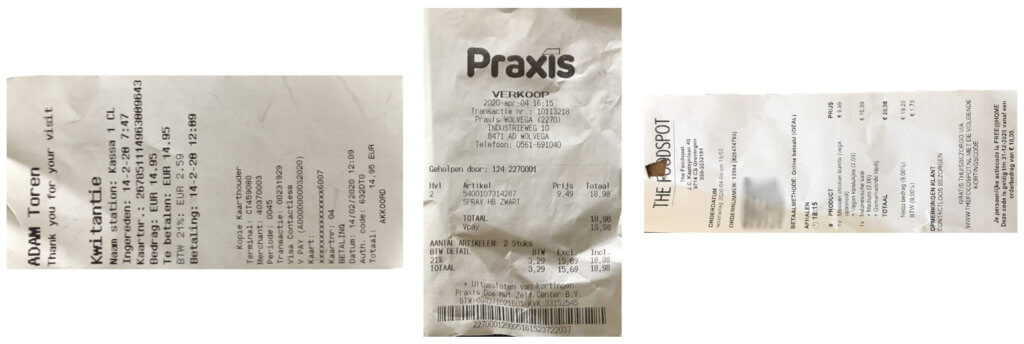 Automated receipt cropping