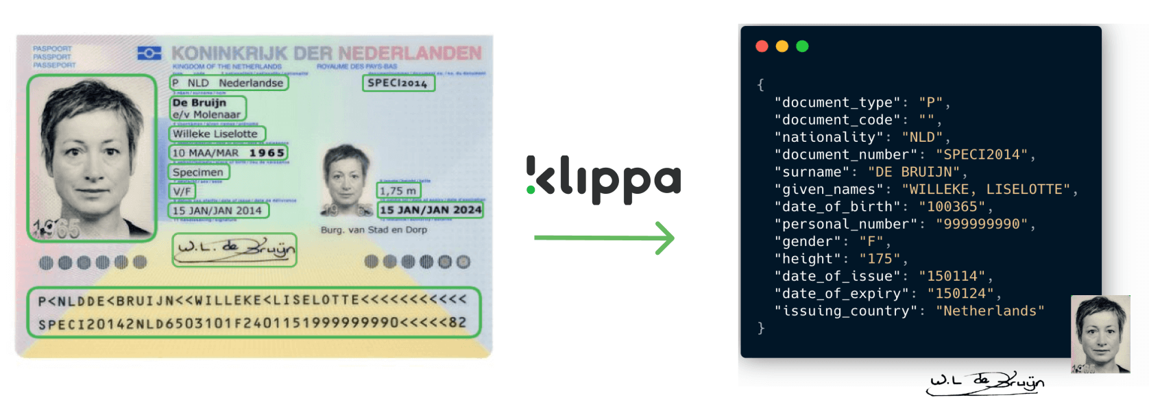 Automatically extract signatures from documents - Klippa API