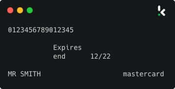 OCR cartões de crédito e débito