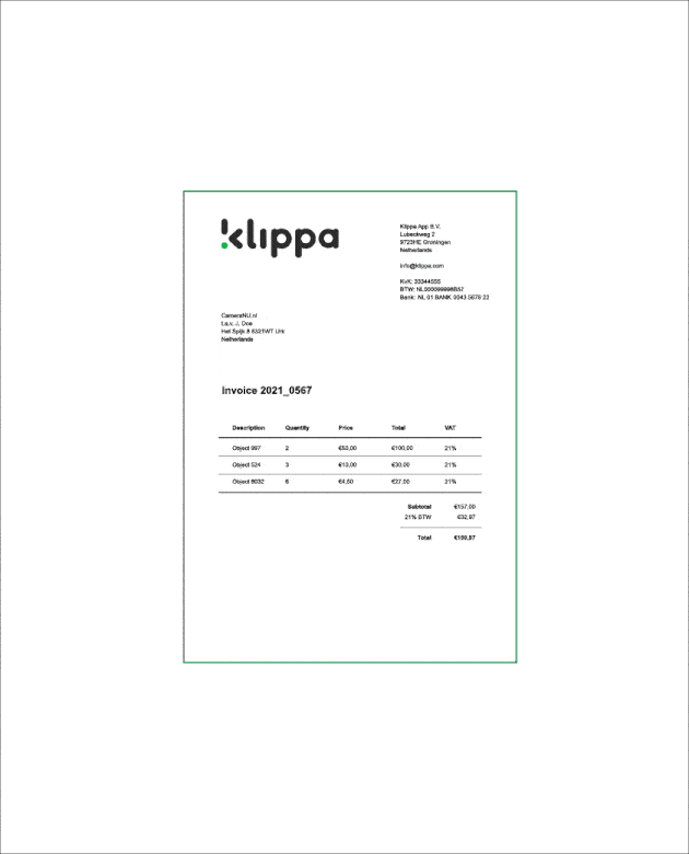 Storing and organizing invoices with Klippa