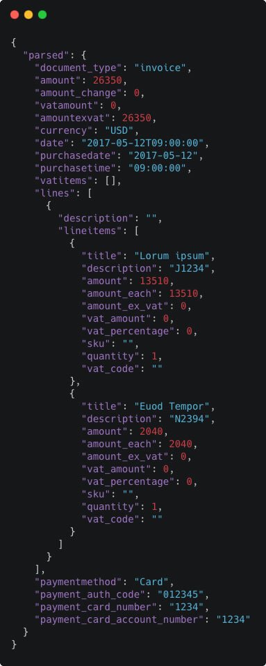 facture format json