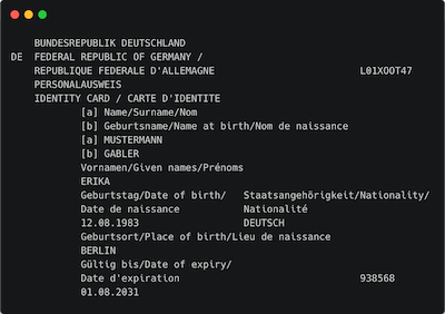 ocr carte didentite format txt
