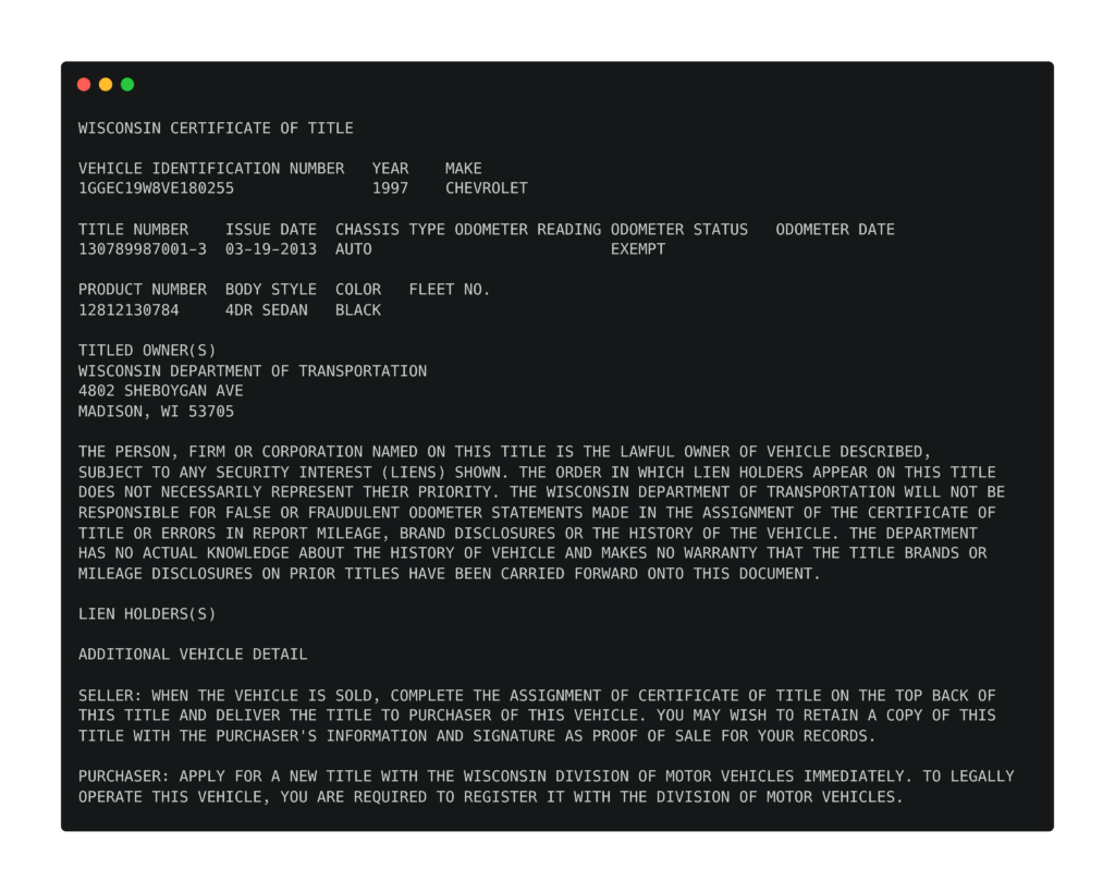 Wisconsin Car Title_json