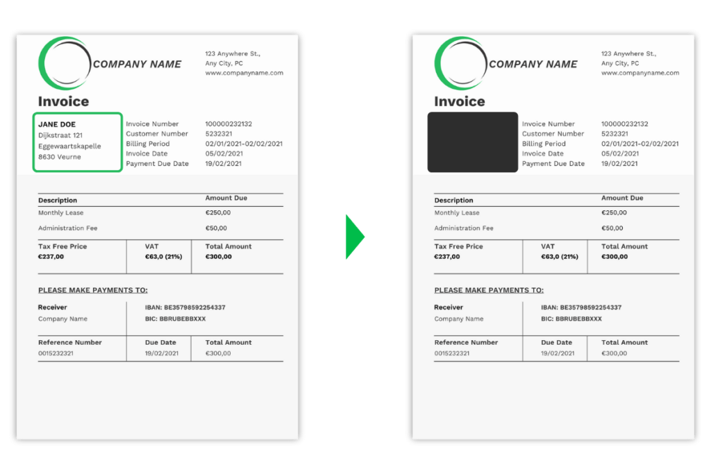 Invoice PII Masking