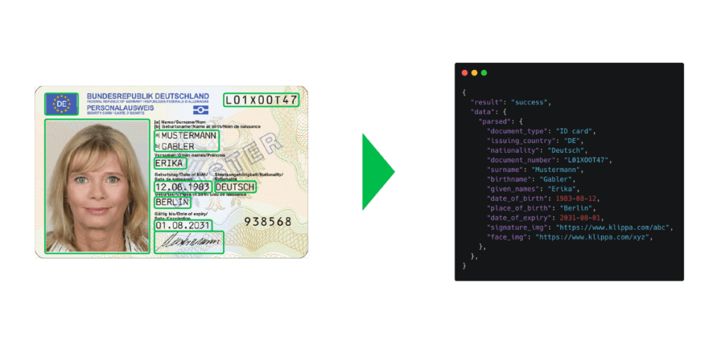 (DE) ID card OCR
