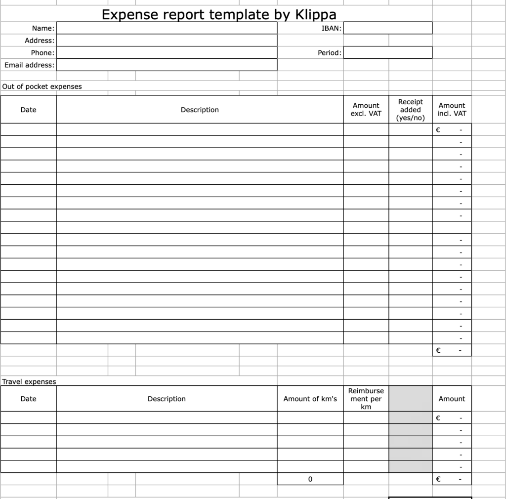 Travel Expense Excel Template