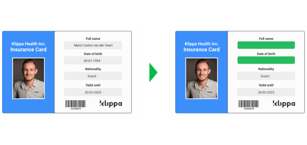 Data redaction protected health information