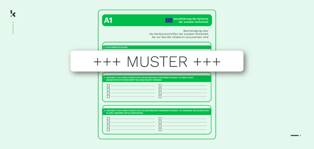 A1-Bescheinigung Muster