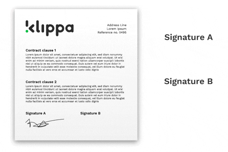OCR Klippa contract handtekening scan