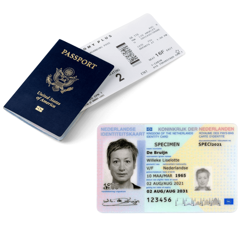 reis documenten zoals een paspoort en ID-kaart