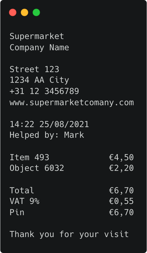 image to text ocr for receipt