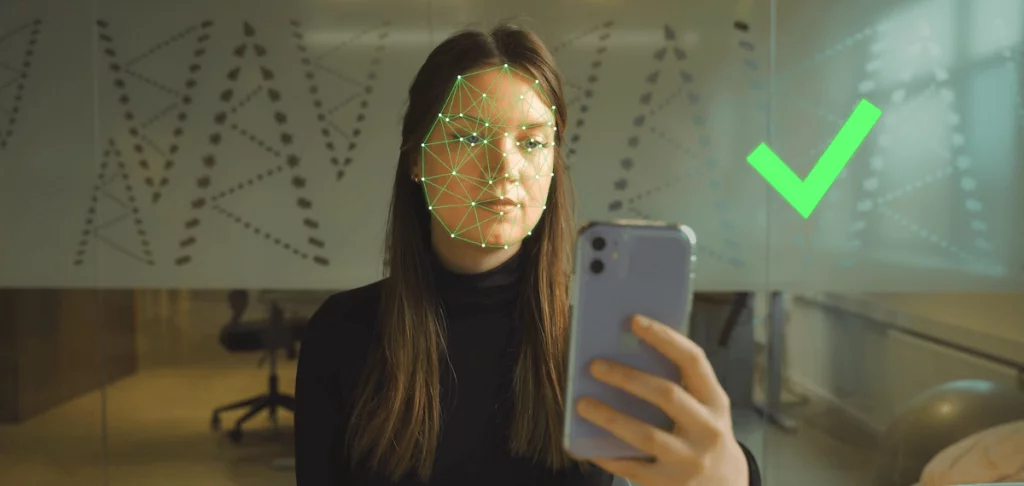 blog over biometrische verificatie, gezicht herkenning met selfie scan