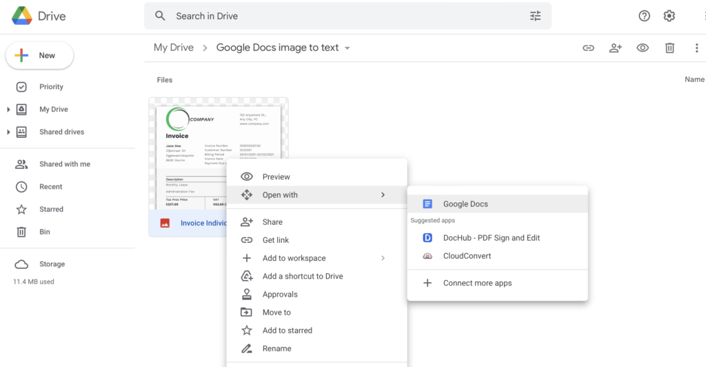 blog over google docs ocr, stap 3: document openen