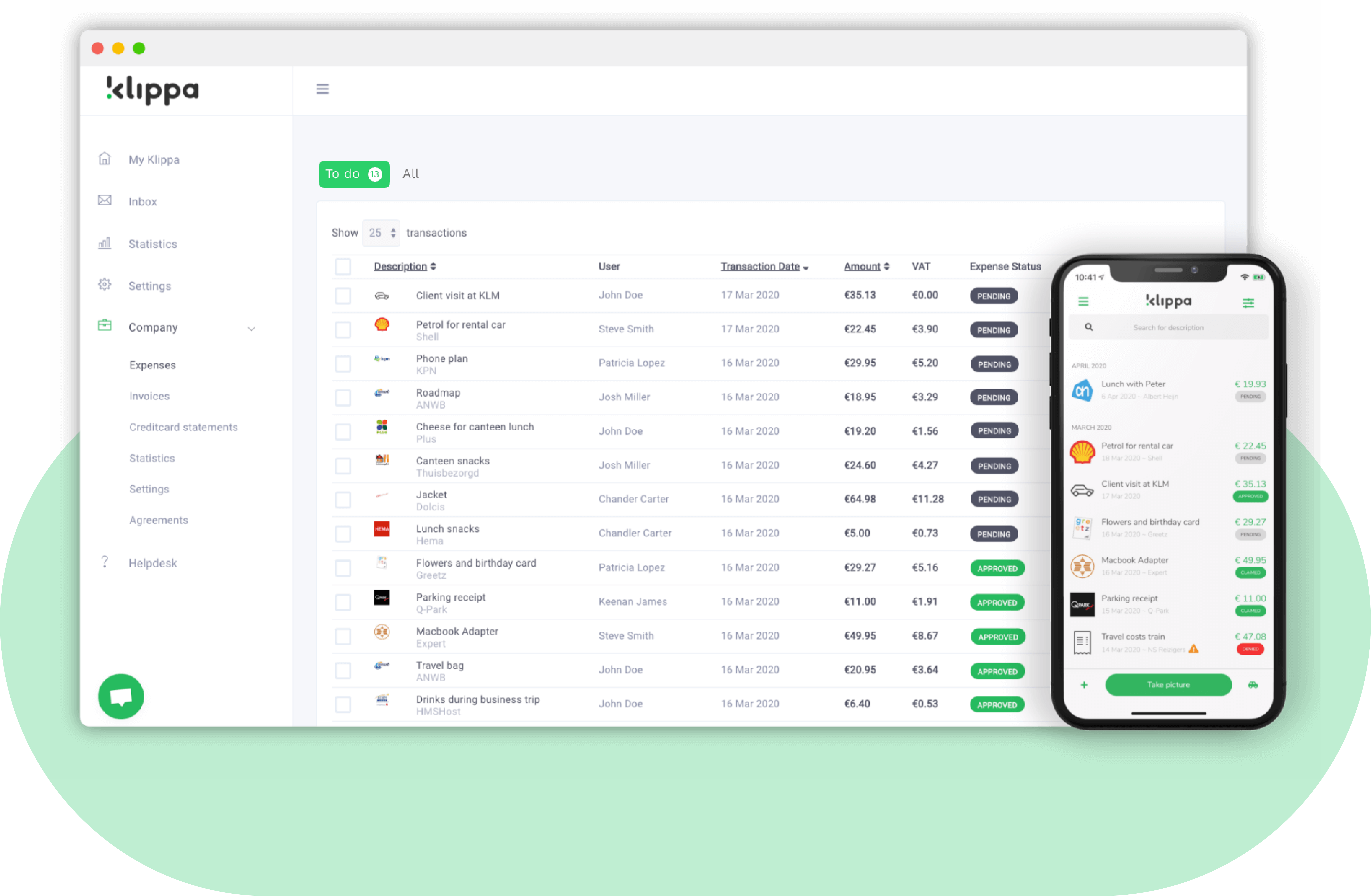 Expense management