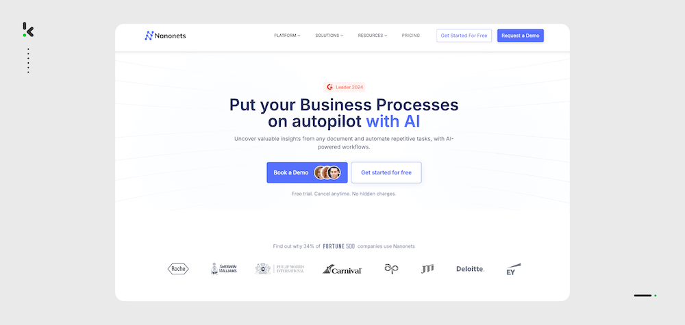 Nanonets website