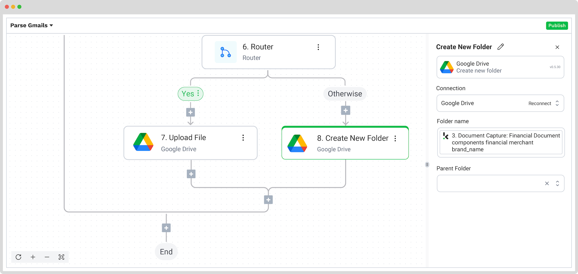 parse gmail emails with klippa step 10