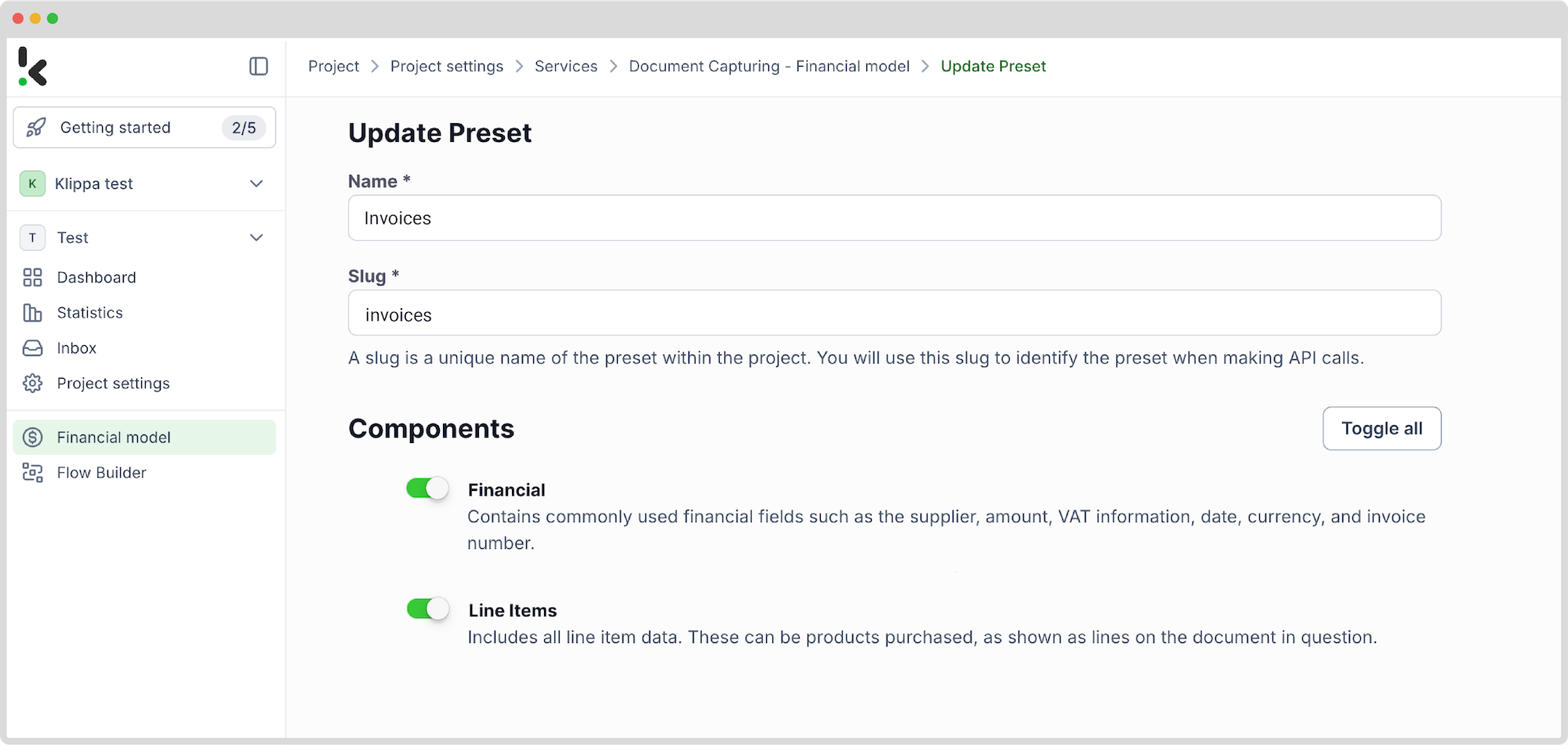 parse gmail emails with klippa step 2