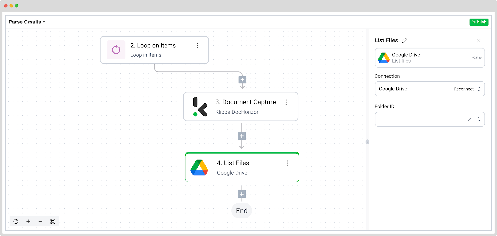 parse gmail emails with klippa step 6
