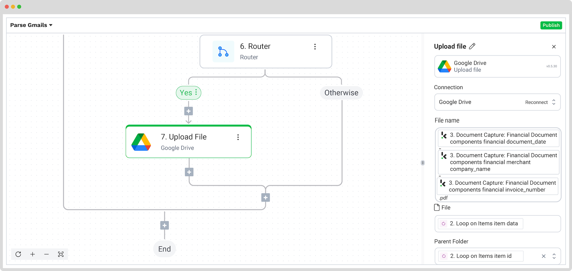 parse gmail emails with klippa step 9