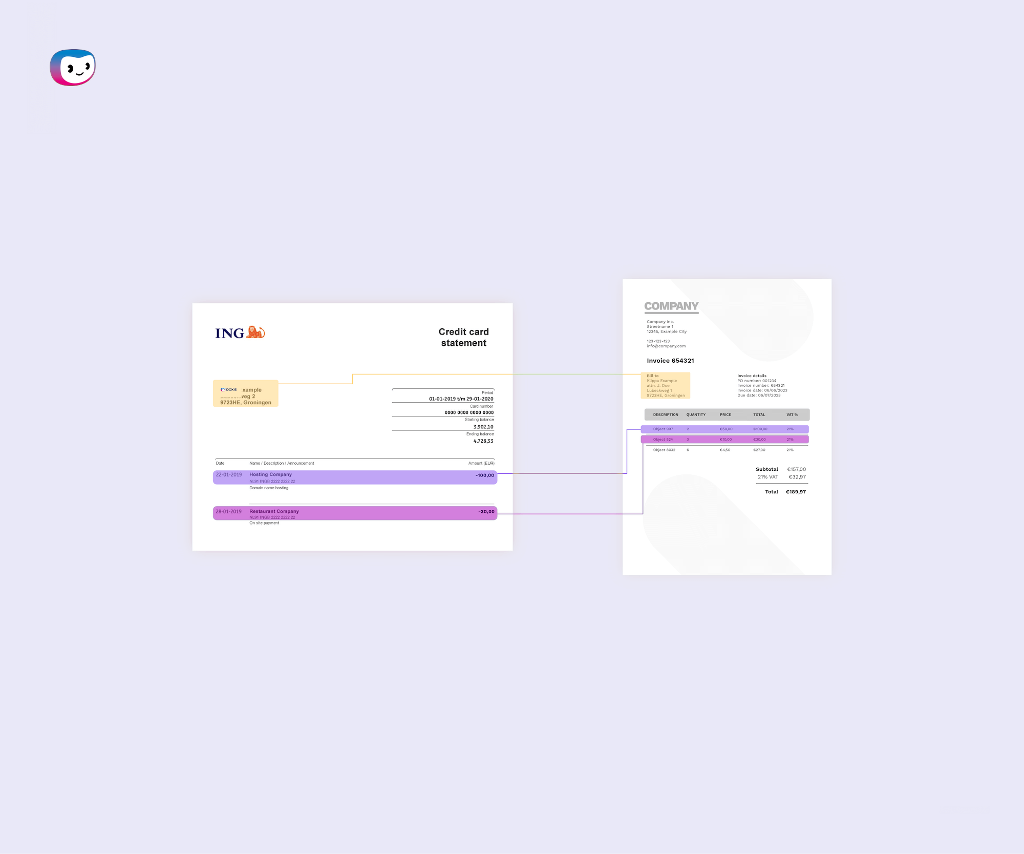 Automatically Match Credit Card Statements to Receipts & Invoices