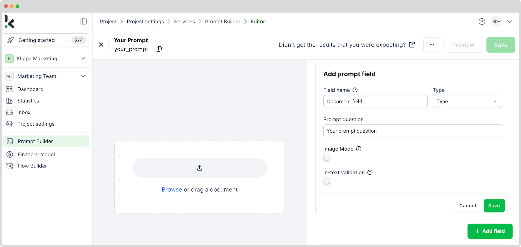 index documents with klippa step 3b