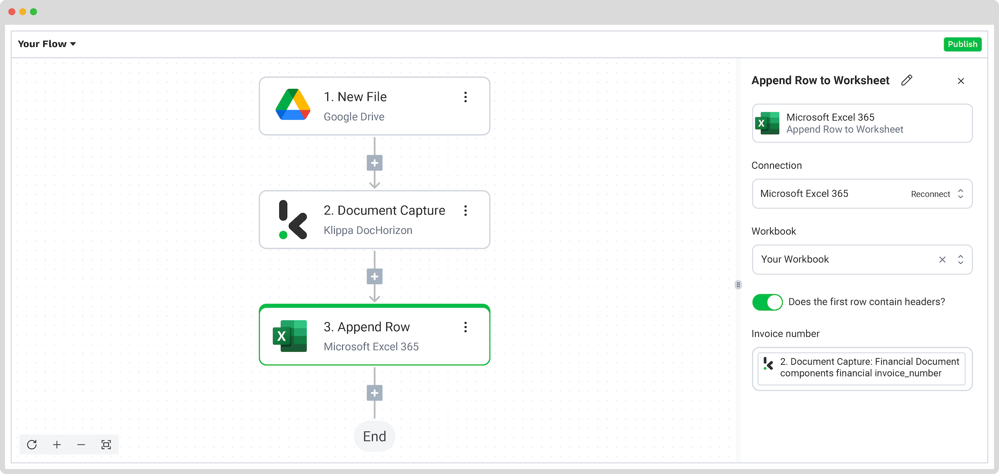convert pdf invoices to excel step 5