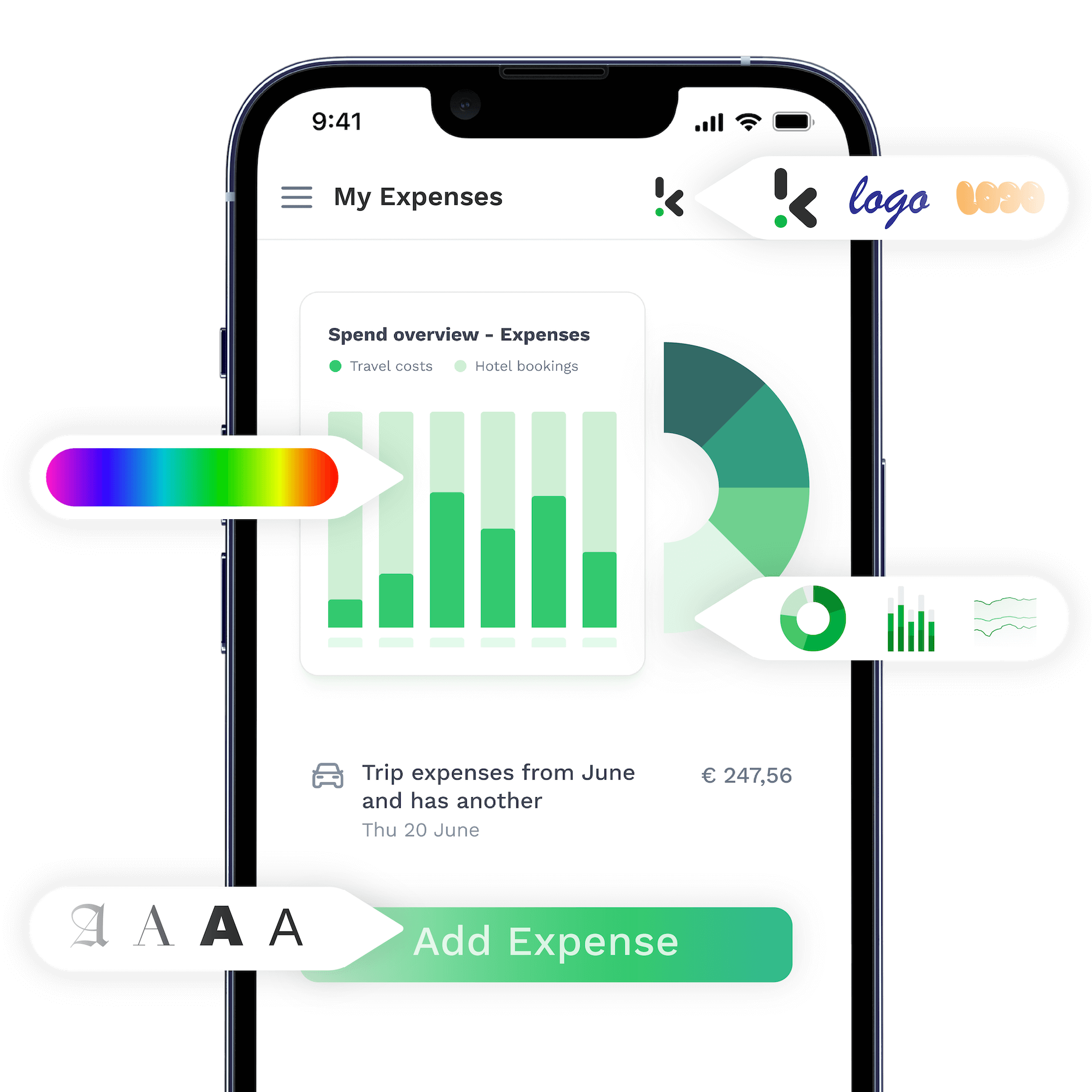 Manage expenses in dashboard
