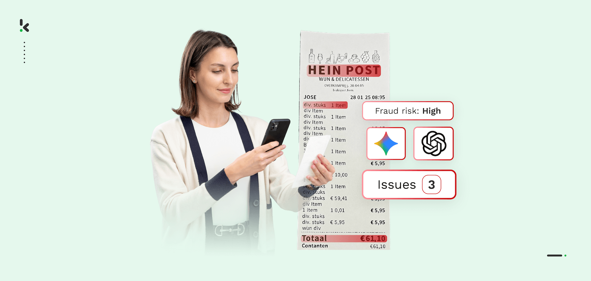 header visual - ai detection of a fake receipt