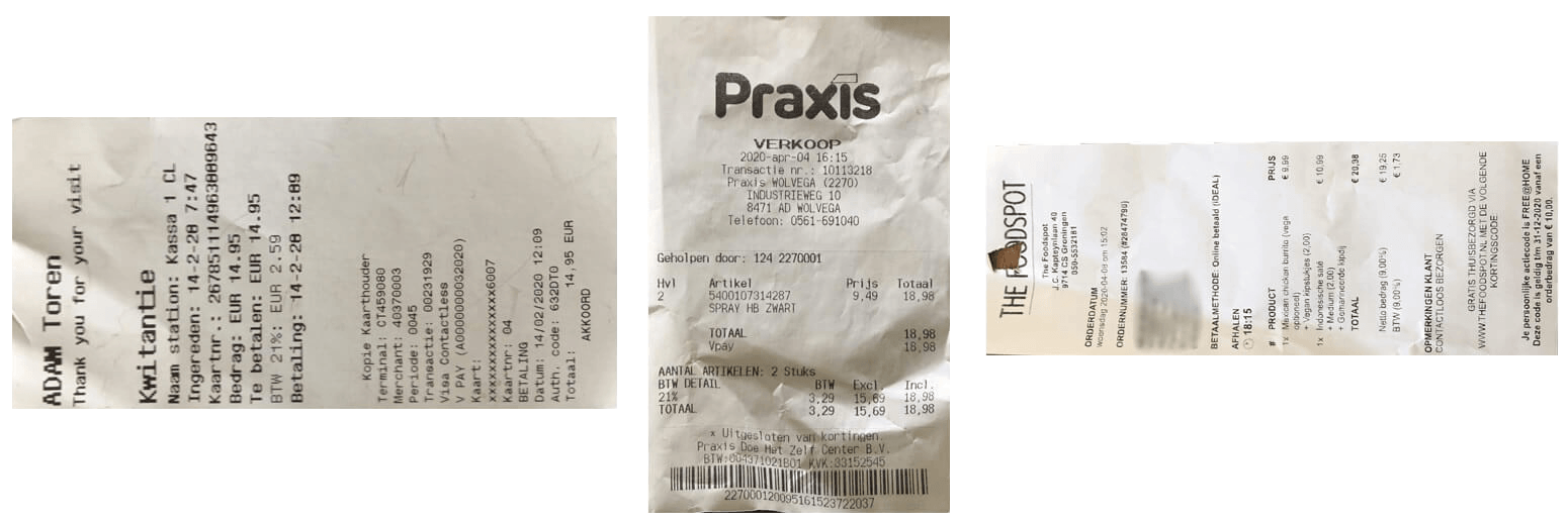 Automated receipt cropping