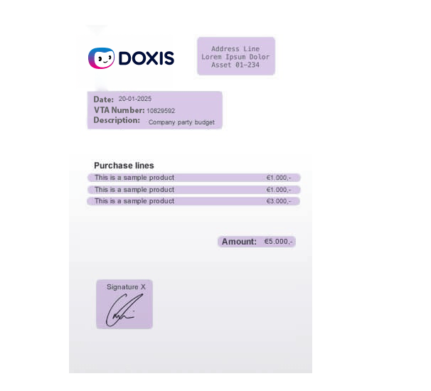 Purchase order OCR by Doxis